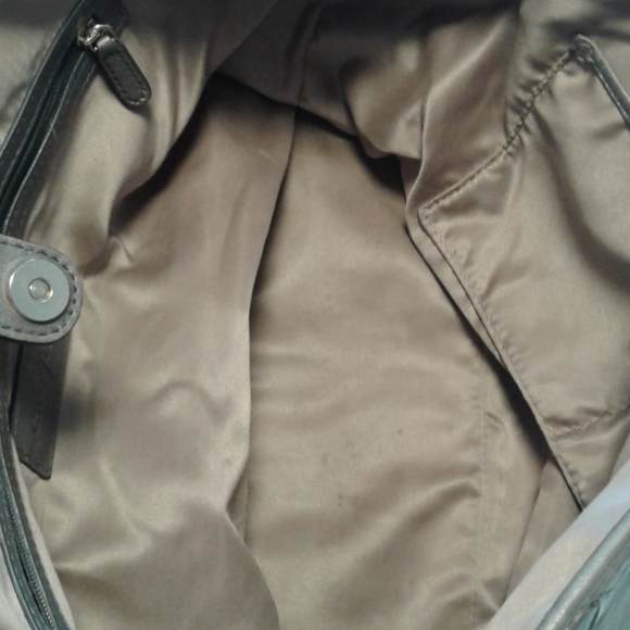 Cole Haan tote bag metallic leather braided detail - Picture 7 of 11